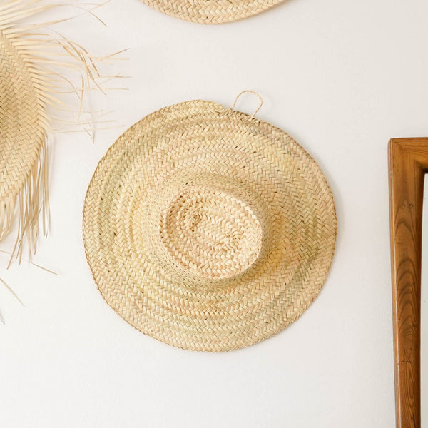 decorative handwoven straw hat 