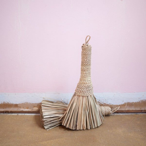 moroccan straw handwoven broom