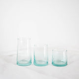 short, medium, and tall recycled glass tapered tumbler