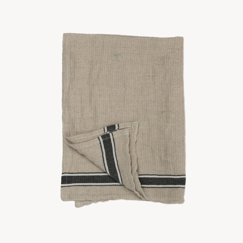 Linen Kitchen Towel - Black