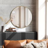 Hubba Round Wall Mirror - Brass