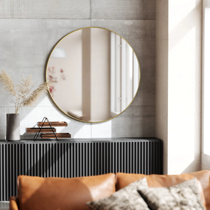 Hubba Round Wall Mirror - Brass