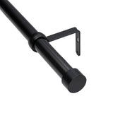 Brushed-Black Cappa Curtain Rod