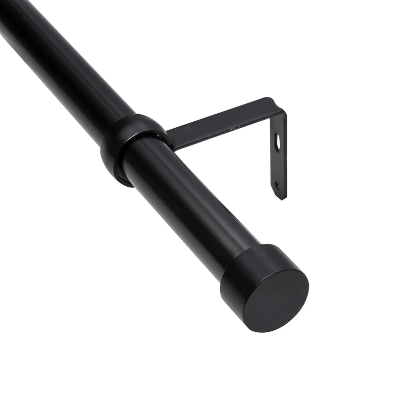 Brushed-Black Cappa Curtain Rod