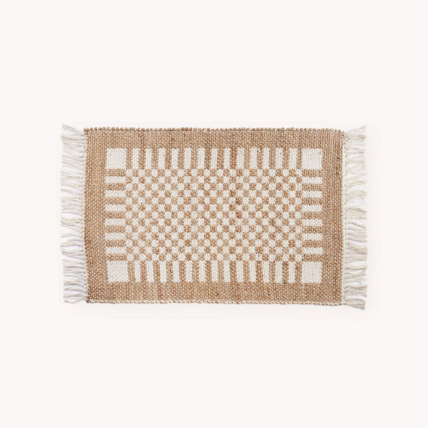 Check Jute & Cotton Rug