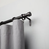 Brushed-Black Cappa Curtain Rod