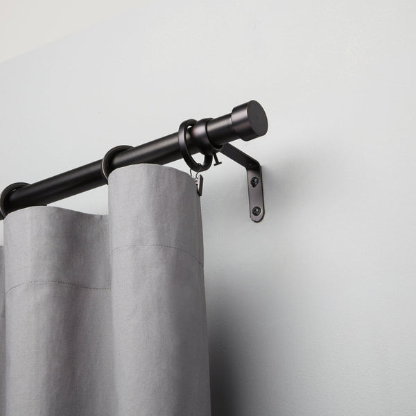 Brushed-Black Cappa Curtain Rod